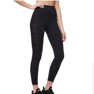 Good American Black Mesh Panel Leggings